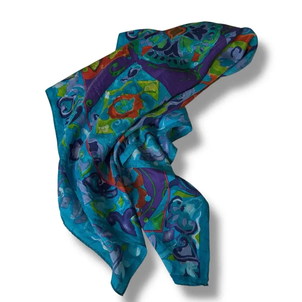 Express Teal and Purple Silk 31